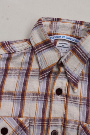 NOUN ”Wok Shirt BEIGE Check” (2)