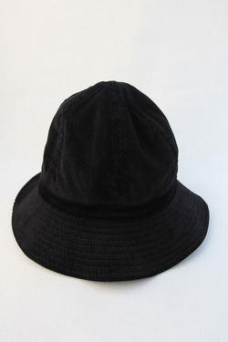Au Vrai Chic BRITAIN Corduroy Dome Hat BLACK