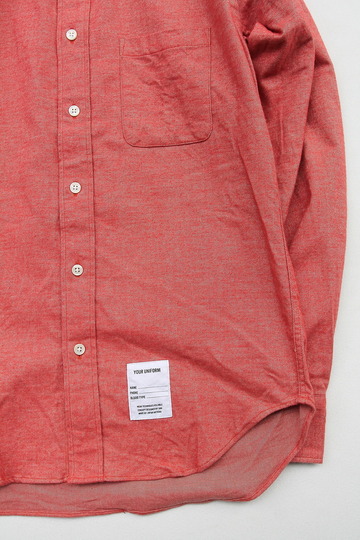 Your Uniform 20s Chambray Shirt Elbow Patch ORANGE (3)