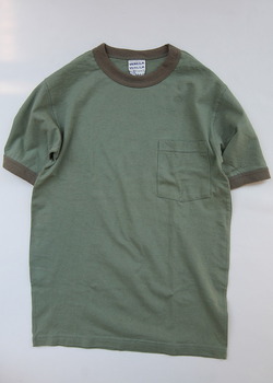 WALLA WALLA Ringer Pocket Tee OLIVE