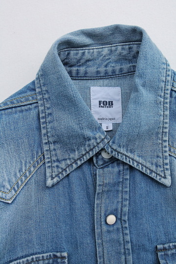 FOB Vintage Washed Denim Western Shirt (2)