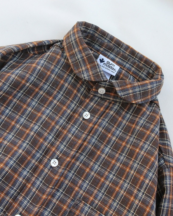 GYMMASTER ”2 Way Shawl Collar FN Shirt BRIWN”250930 (2)