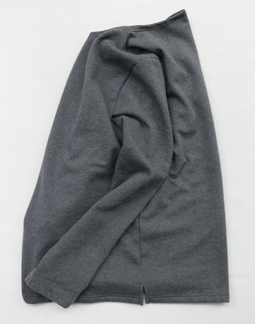 Quotidien Cotton Fleece Boat Neck ANTHRACITE CHINE (3)