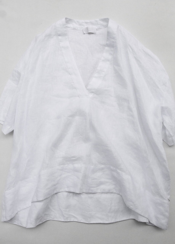 ESSENCE Ottodame ”Linen V Blouse BRANCO”
