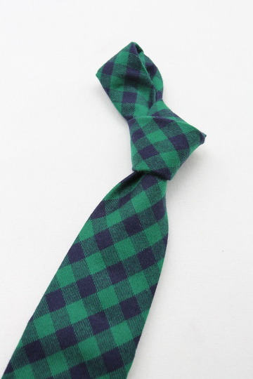CANDIDUM Bright Check Tie GREEN X BLUE