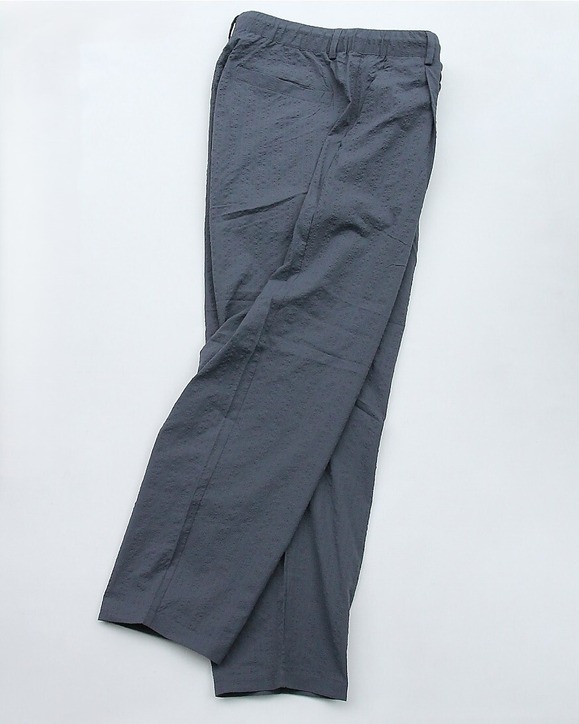 GYMMASTER ” UL Seersucker Tuck Pants GRAY” 260513 (6)