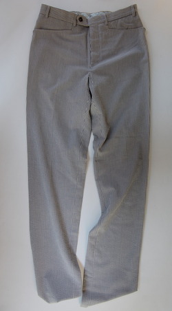 Mabitex Seersucker Tepered Pants BEIGE X GREY