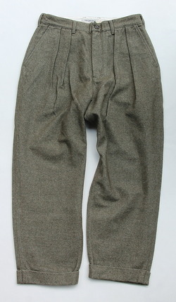 FOB ”2 Tuck Wide Pants CW Back Satin OLIVE”231025 (5)