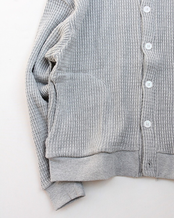 GYMMASTER ”12 Oz HV Waffle Cardigan GRAY”251001 (3)