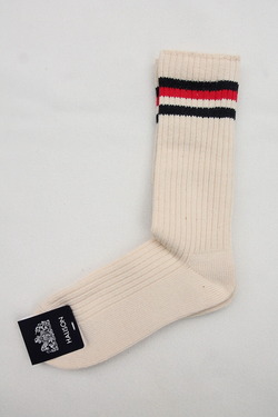 HALISON ”Organic Cotton IVY Crew Socks RED & NAVY” (3)