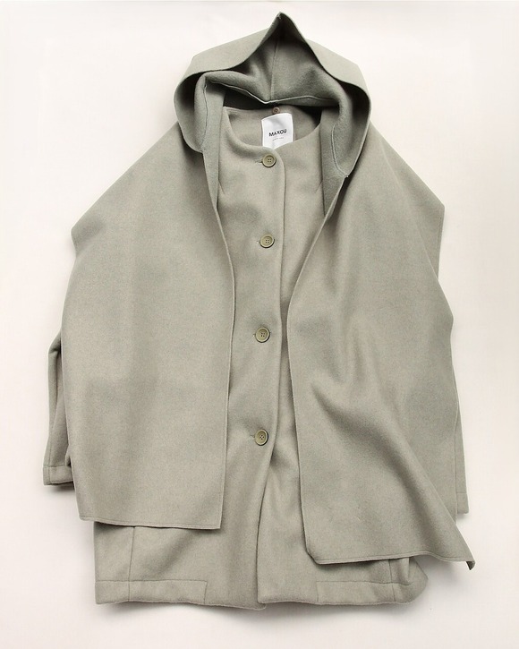 MAXOU ”CL Coat with Cape LM GREEN251025