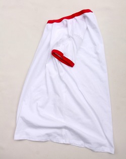 US BLANKS ”Classic Ringer Tee WHITE RED”240418 2