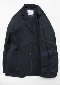 Vincent et Mireille Jacket Cool Max Sucker NAVY (4)