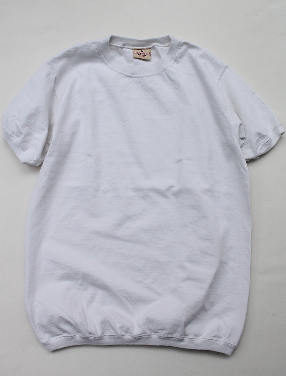 Goodwear Crew Neck SS T Shirts With Cuff & Hem Rib Mineral White