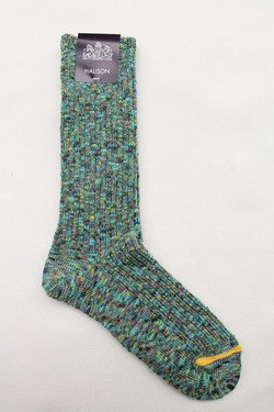 HALISON ”Marble Slab Rib Socks GREEN (3)