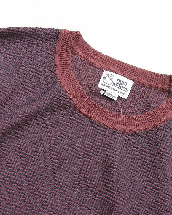 GYMMASTER ”HG Knit Border CN D BRWON NAVY” (2)
