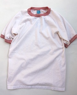 Goodon ”Stripe Rib Tee P NAT RED”240412