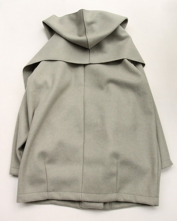 MAXOU ”CL Coat with Cape LM GREEN251025 (5)