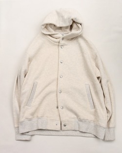 FIDELITY ”Loop Wheel Sweat Snap Parka NATURAL”250904