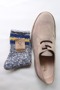 R&Vintage Nep 3Line Socks NAVY (2)