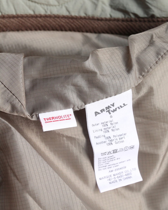 ARMY TWILL ”Quilting Field Coat KHAKI”251014 (6)