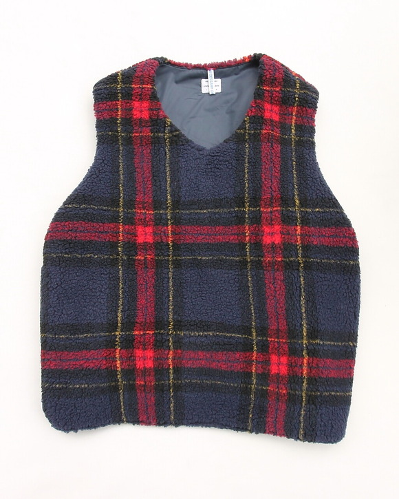 NOUN ”Vest Check RED X NAVY”250127
