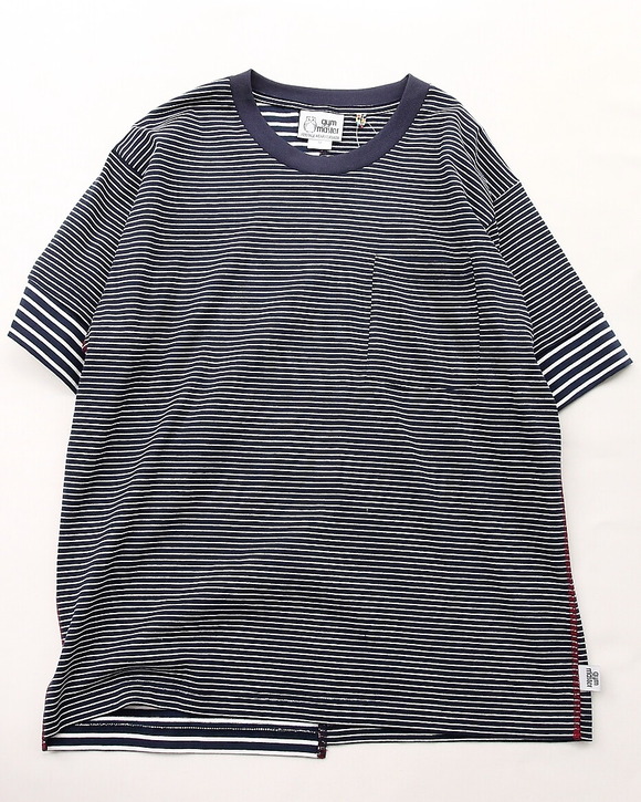 GYMMASTER ”Swicthover Border T NAVY”250718