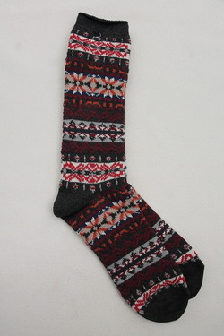 Anonymus ISM Cotton Fair Isle Crew CHARCOAL (2)