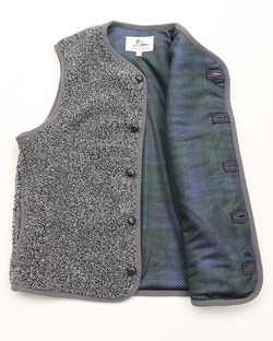 Vinsent et Mireille ”BOA Vest (PLAID) GREY Mix”250926 (5)