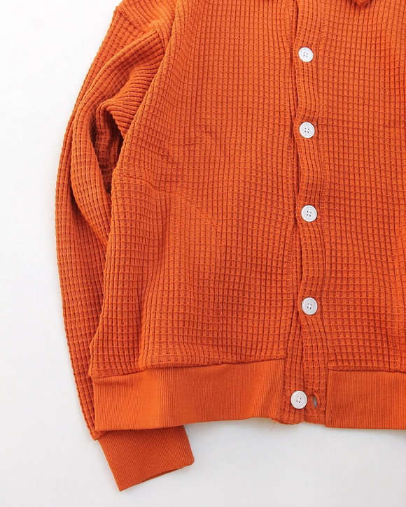 GYMMASTER ”12 Oz HV Waffle Cardigan ORANGE”251001 (3)