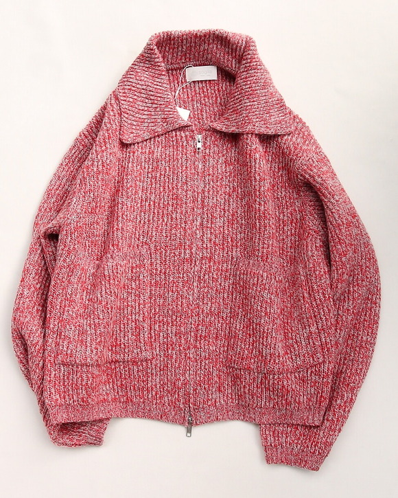 Soglia ”RIPRAY Melange Knit Jacket RED Mix”251024