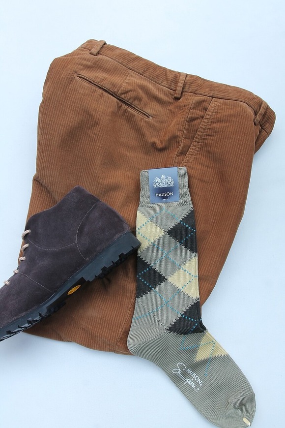 HALISON ”Supima Argyle Socks 6 Diamond”