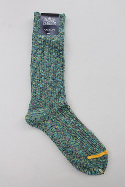 HALISON ”Slub Rib Sandals Socks GREEN” (4)