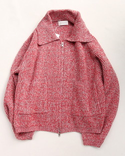 Soglia ”RIPRAY Melange Knit Jacket RED Mix”251024