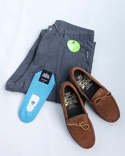 HALISON ”AMERICAN Sea Island Cotton Boat Socks TURQUOISE” (3)
