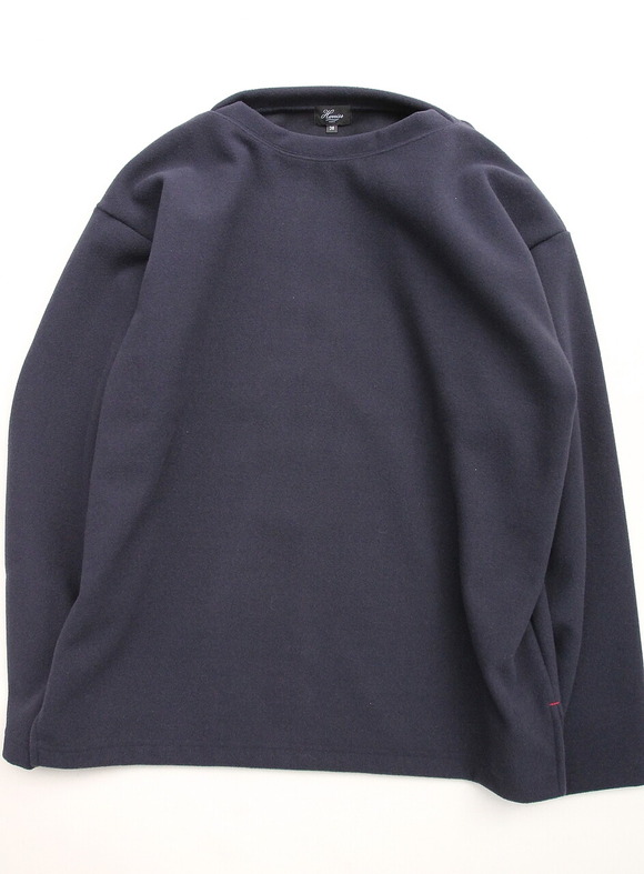 Harriss ”W Face Knit Melton Boatneck PO NAVY”220921