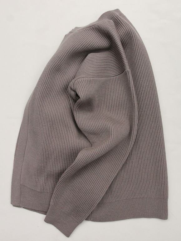 Vincent et Mireille 8 GG Aze Crew Neck Cardigan ICE GREY (5)