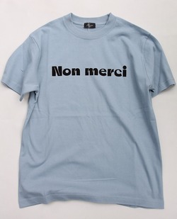 Harriss ”Print T Non Merci SAX BLUE”240402