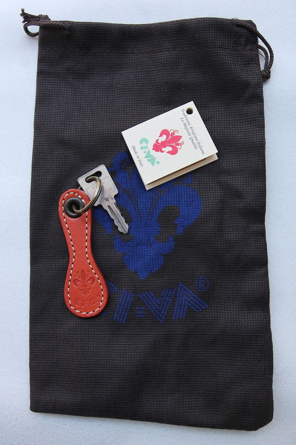 CIVA  ”Leather Key Fob ORANGE”