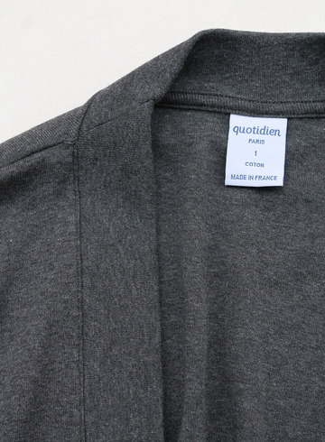 Quotidien Cotton Jersey BL Cardigan ANTHRACITE (2)