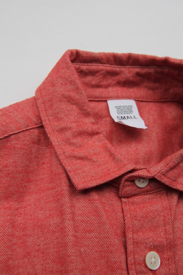 Your Uniform 20s Chambrey Shirt Elbow Patch ORANGE (5)