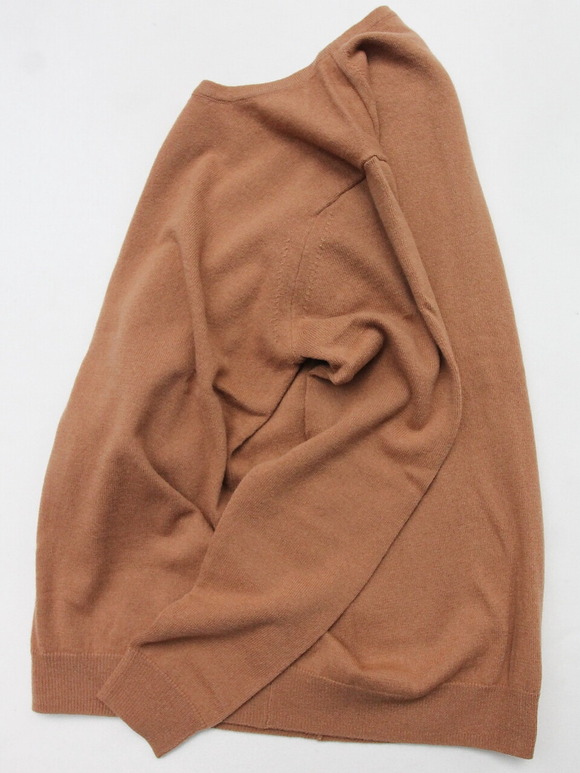 Harriss ”Wool Cashmere Crew Neck Cardigan CAMEL” (5)