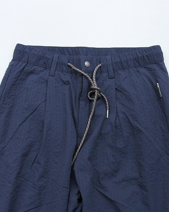 GYMMASTER ” UL Seersucker Tuck Pants NAVY” 260513 (3)