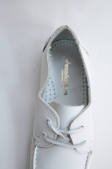 Wandershoes Leather Deck 2 Eye Let WHITE (8)