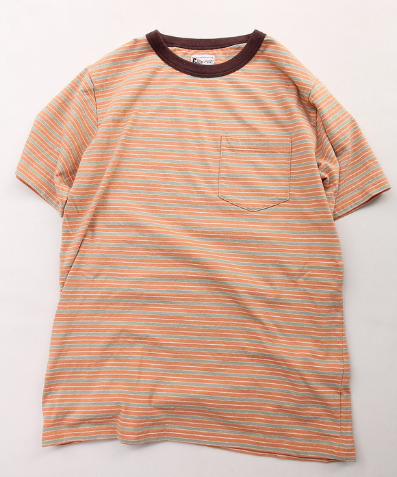 Felco ”Crew PO T Summer Stripe L ORANGE BROWN”240404