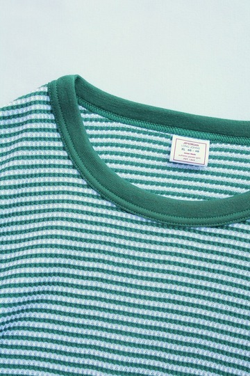 JE MORGAN ”THARMAL CN STRIPE W GREEN”231121 (2)