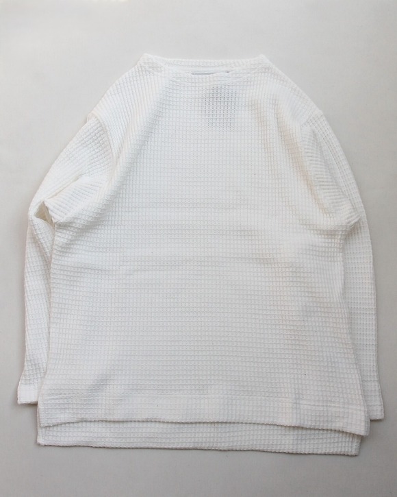 GYMMASTER ”12 Oz HV Waffle Guernsey Neck WHITE”251001