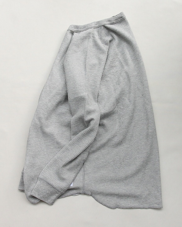 JE MORGAN ”CVC Waffle Round LS T MOKU GRAY”250918 (4)