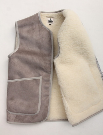 COLDBREAKER ”Velour no Collar Vest GRAY” (6)