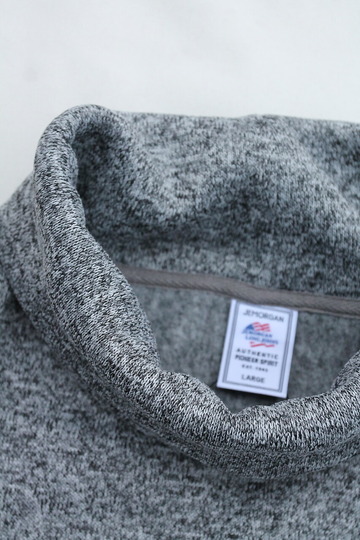 JE MORGAN ”Knit Fleece Turtle Neck PO MOKU GRAY” (3)
